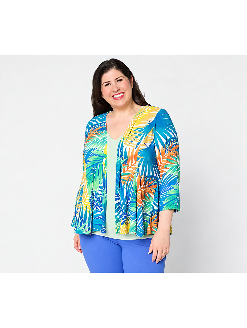 Attitudes by Renee Printed Como Jersey Topper Sunset Paradise, 2X